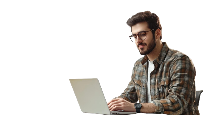 Person working on laptop